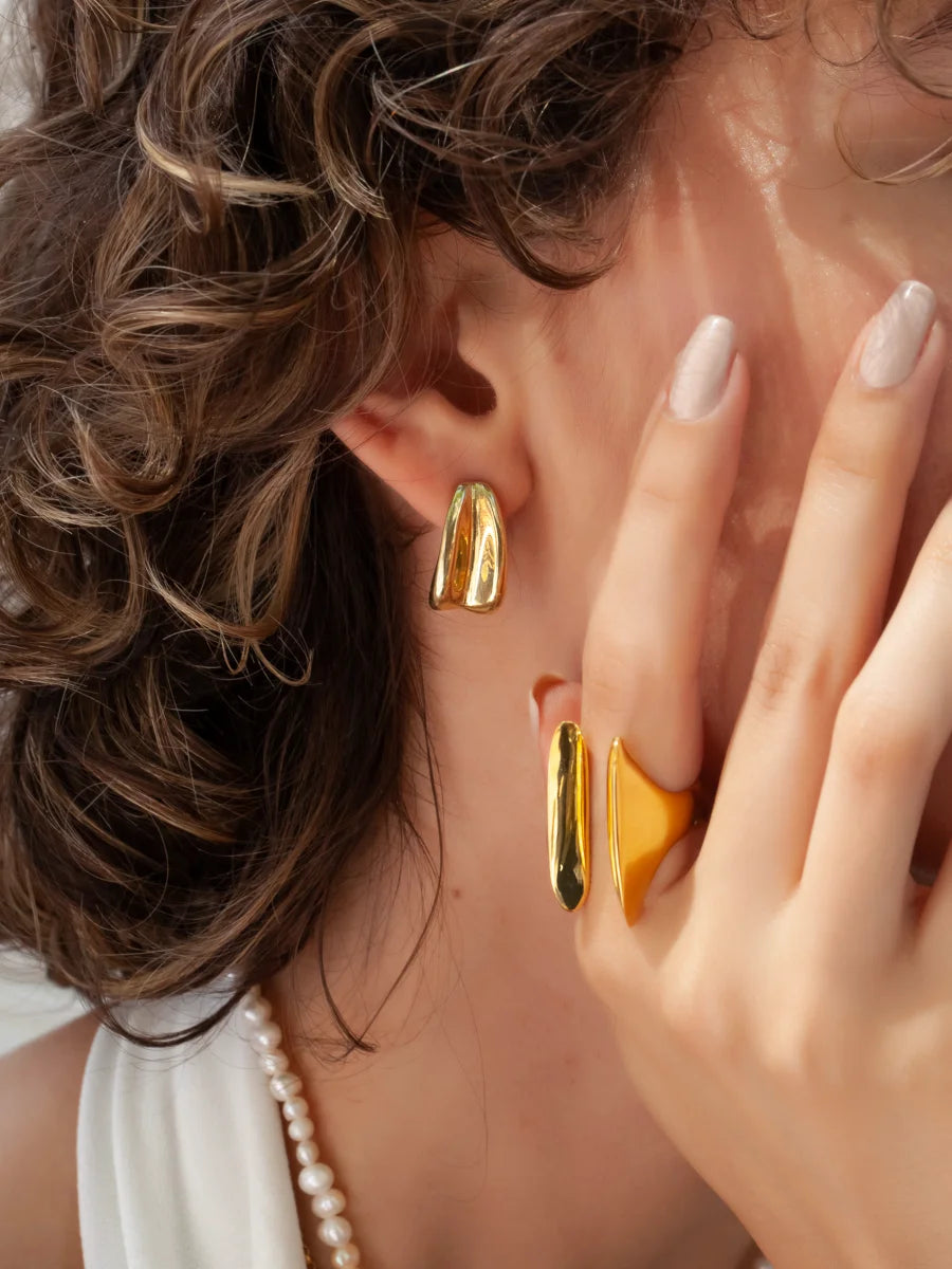 Erica Amorphous Hoop Earrings