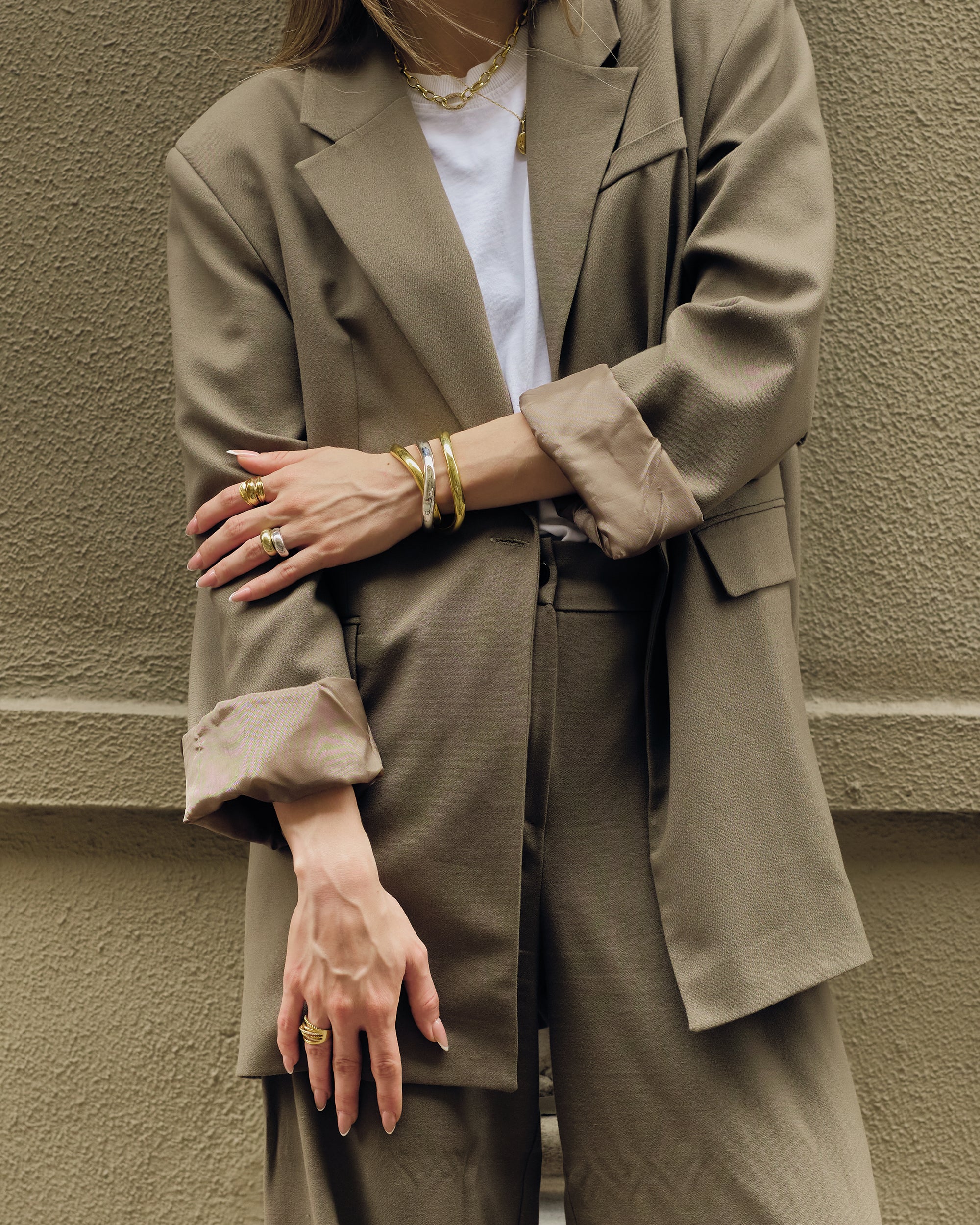 Grel Thick Asymmetric Cuff Bracelet