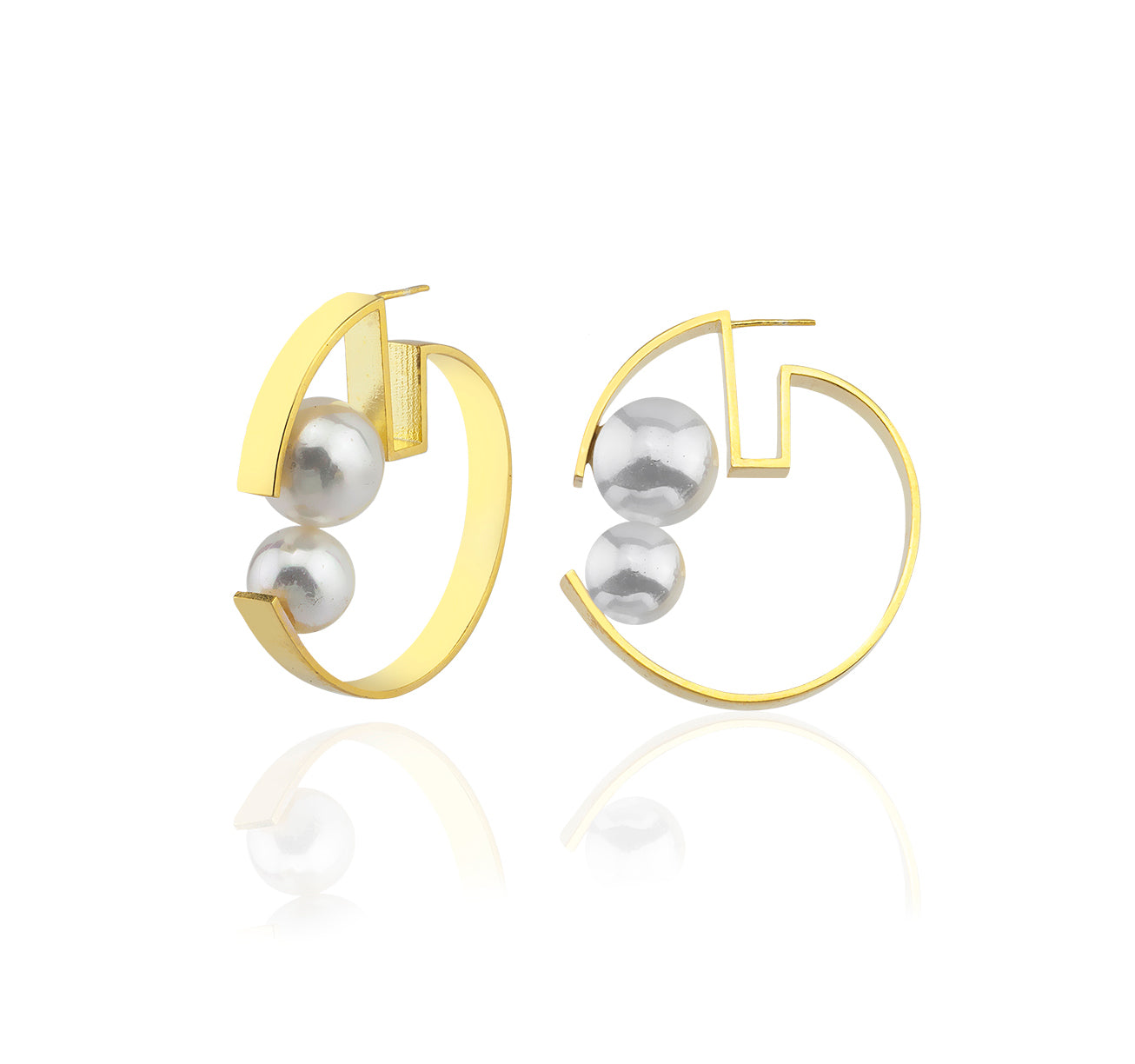 Architectural Pearl Earrings