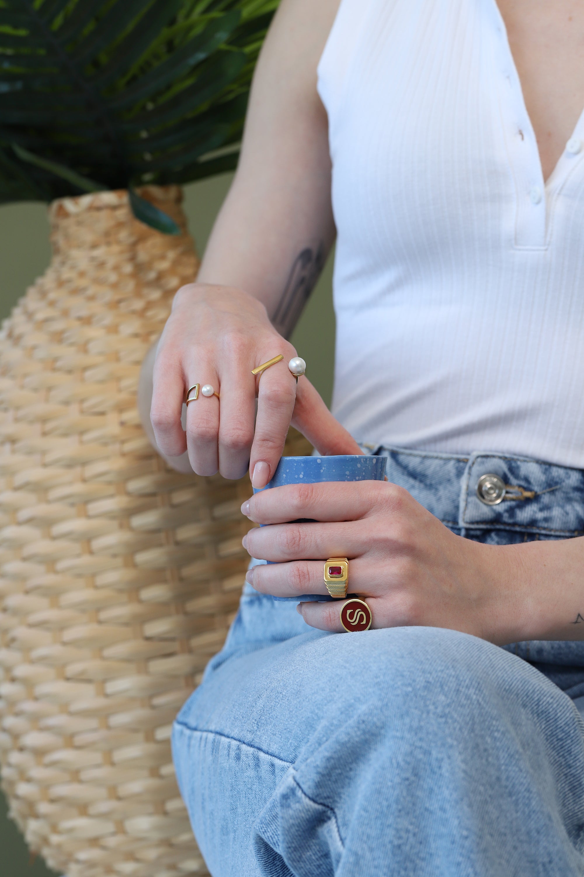 Pearl Band Ring
