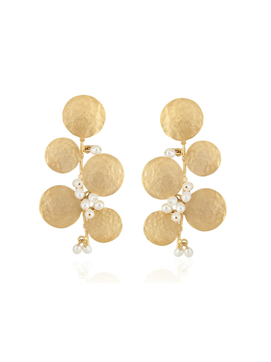 Seed Pearl Cluster Earrings