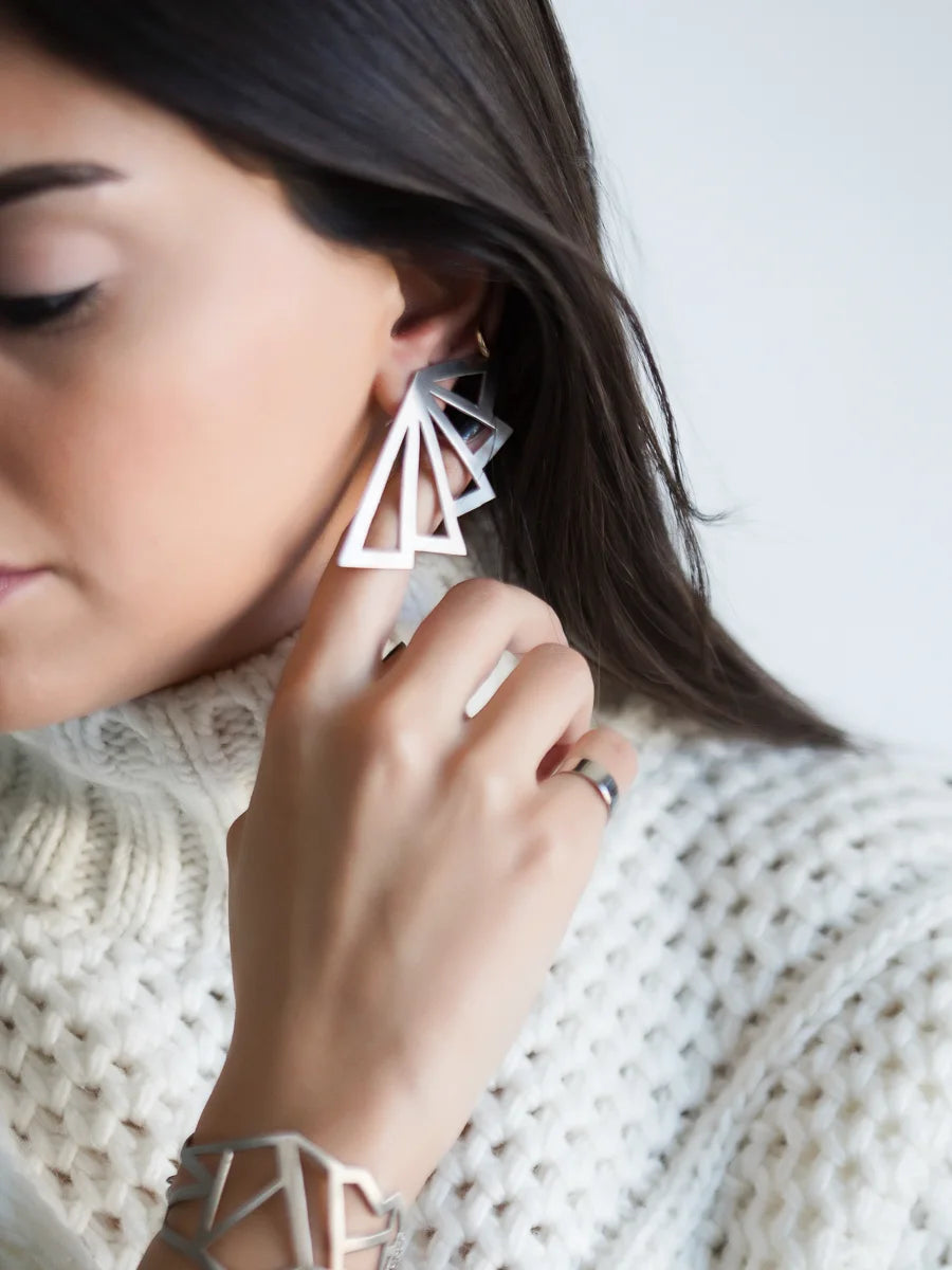 Asymmetrical Triangle Earrings