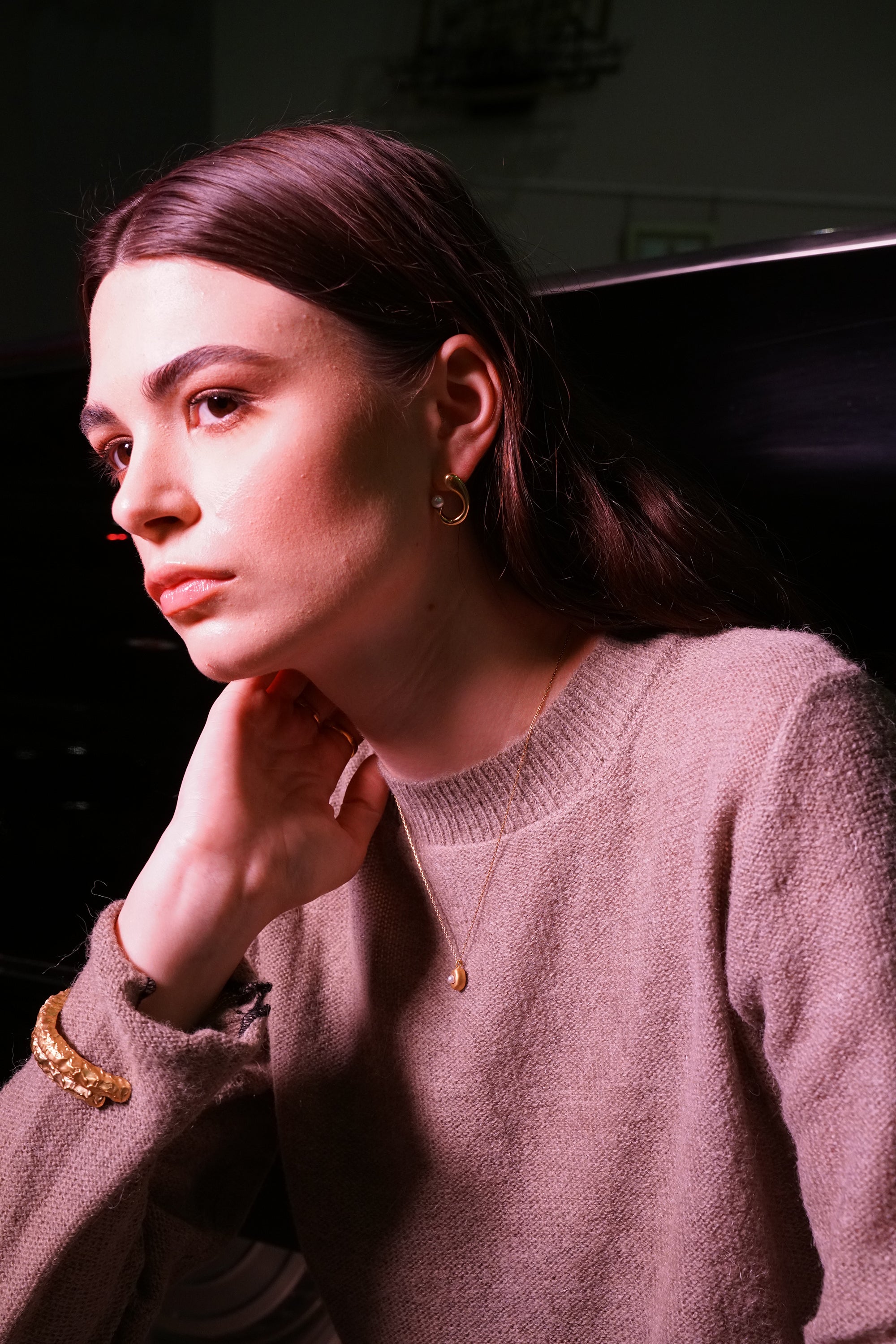 Aura Minimal Pearl Necklace