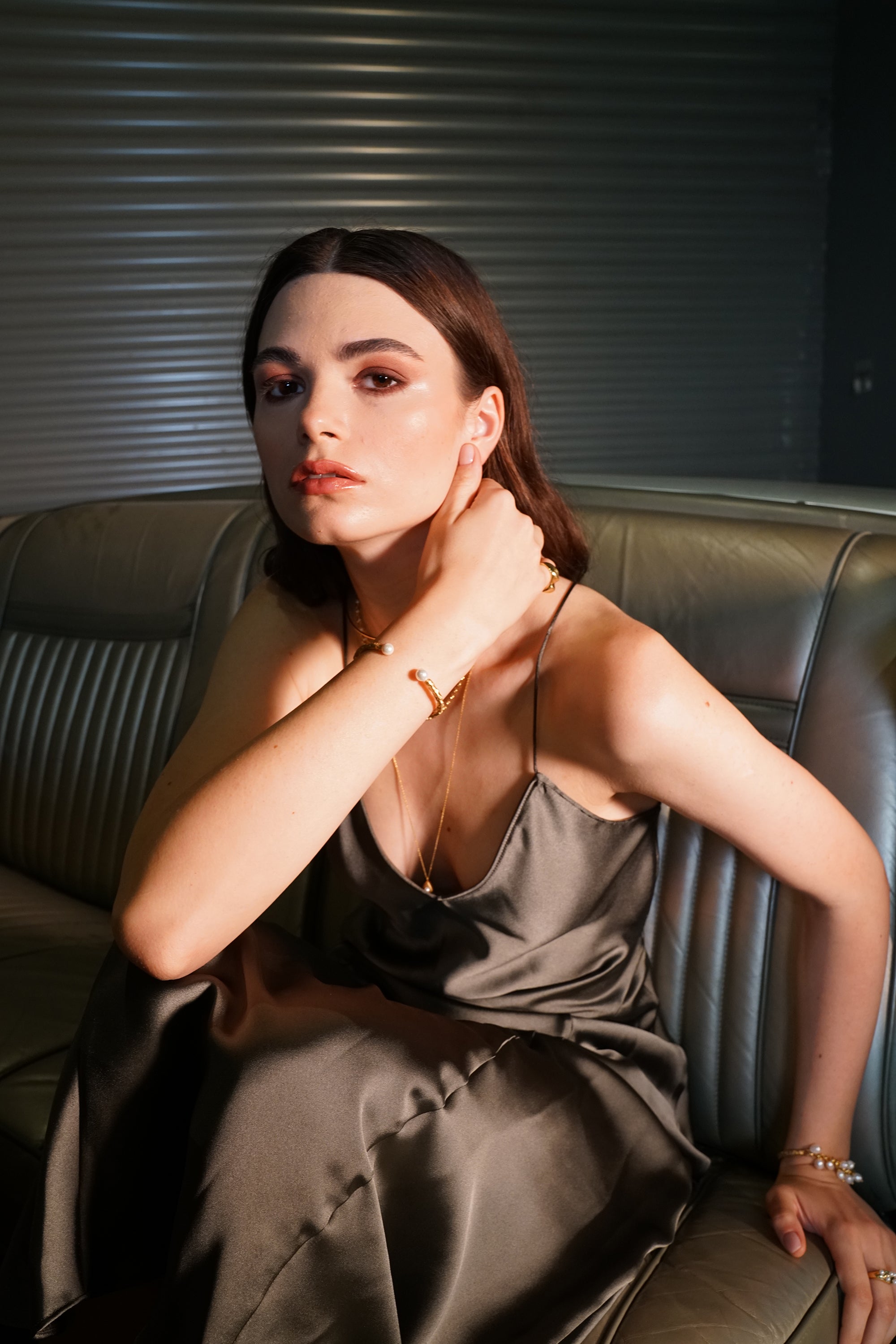Brey Amorphous Matte Pearl Cuff