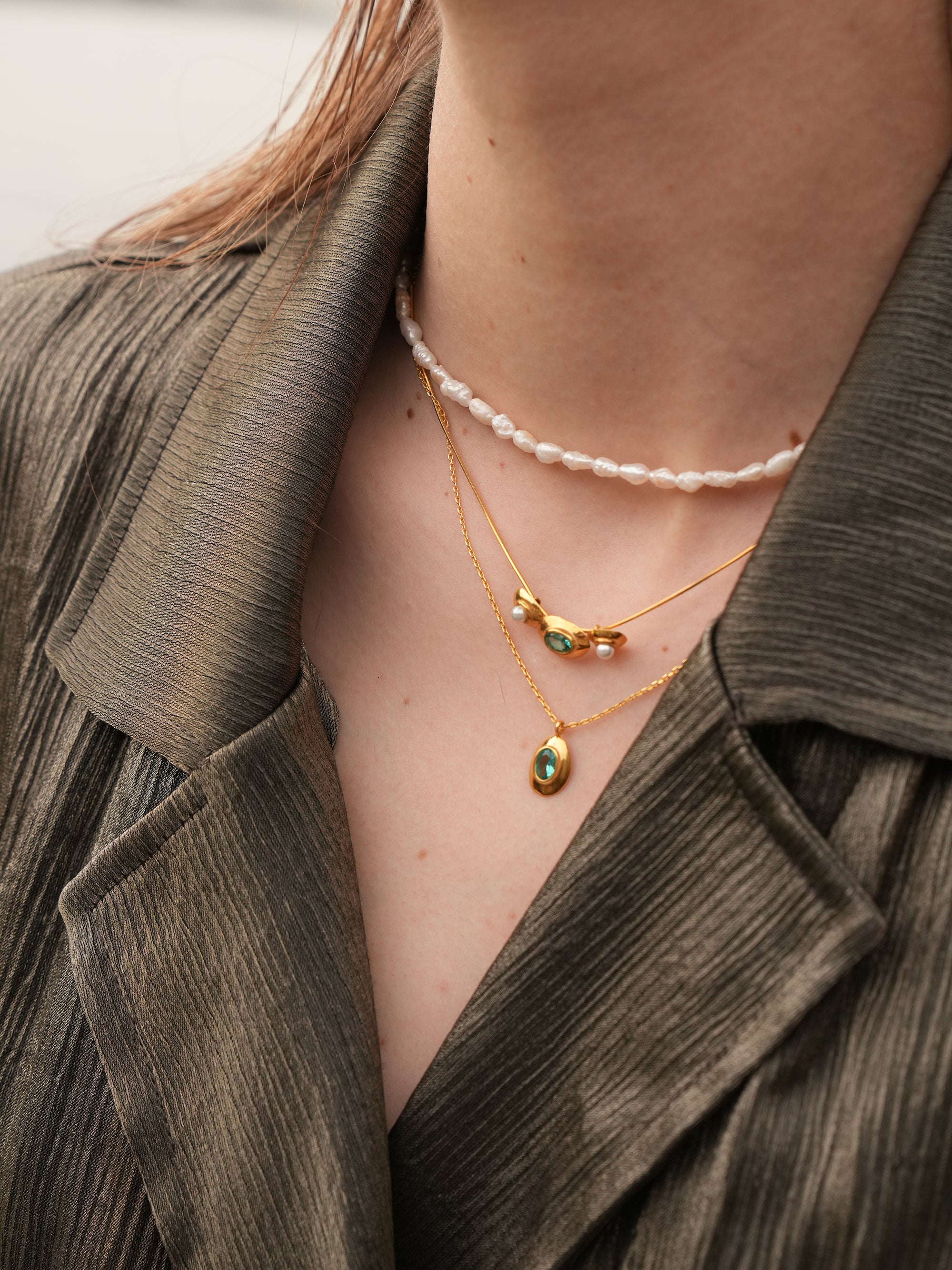 Ella Stone Oval Necklace