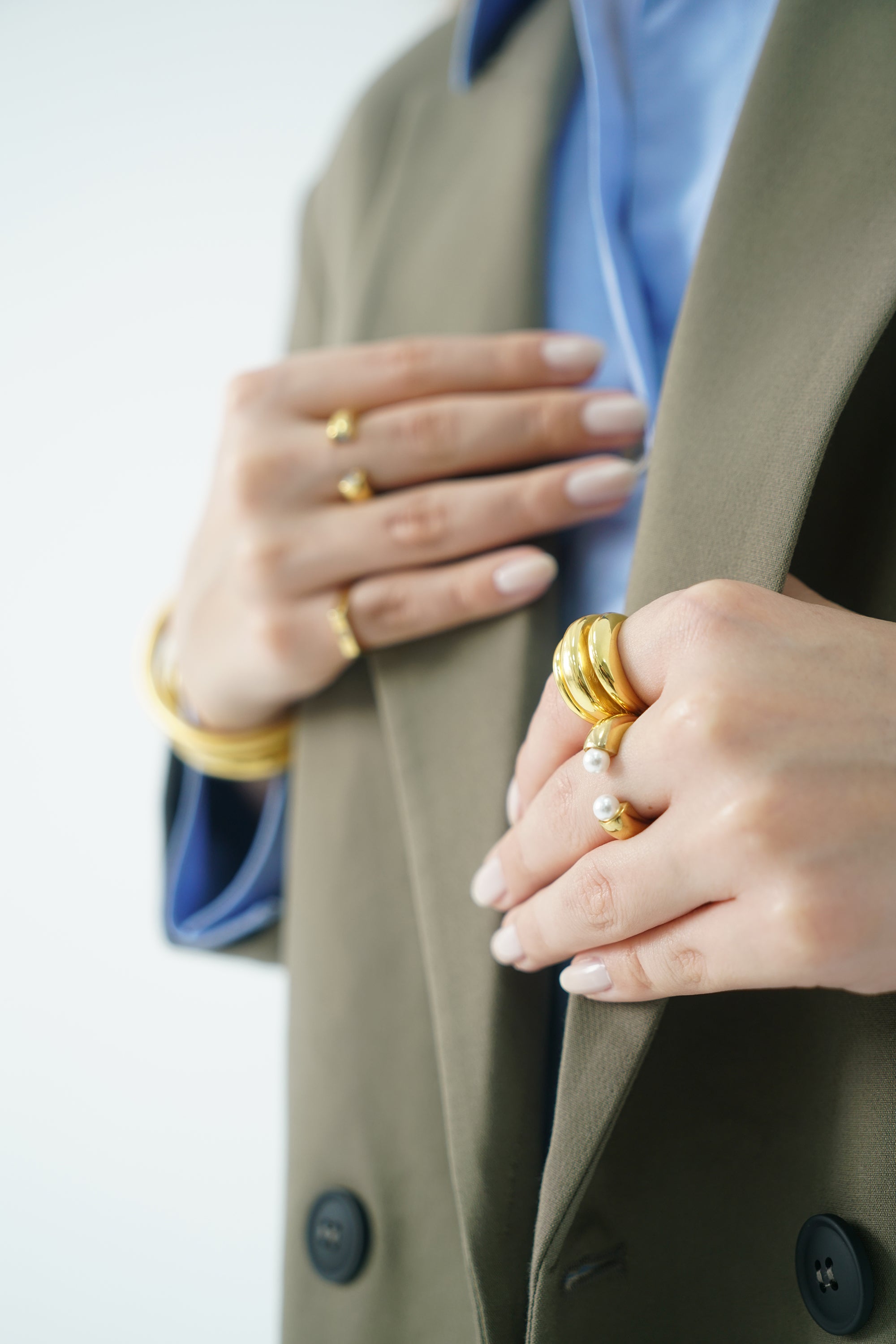 Horn Pearl Ring