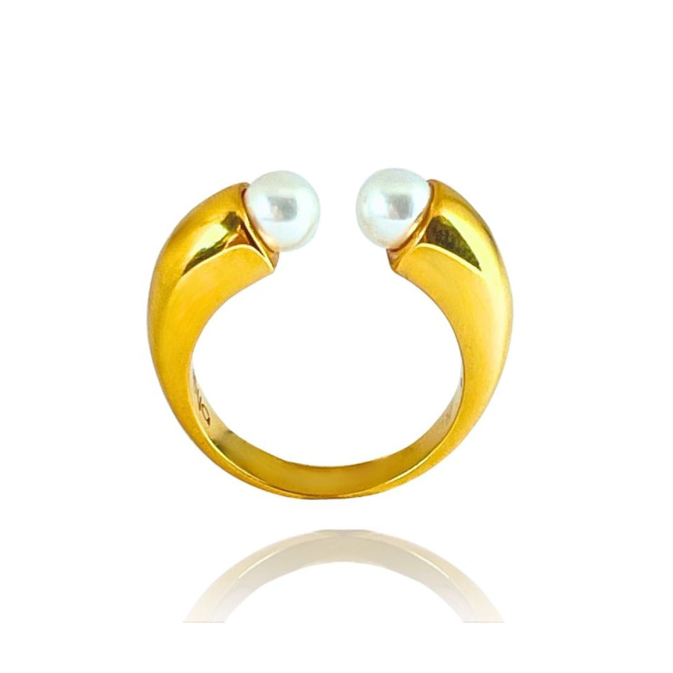 Horn Pearl Ring