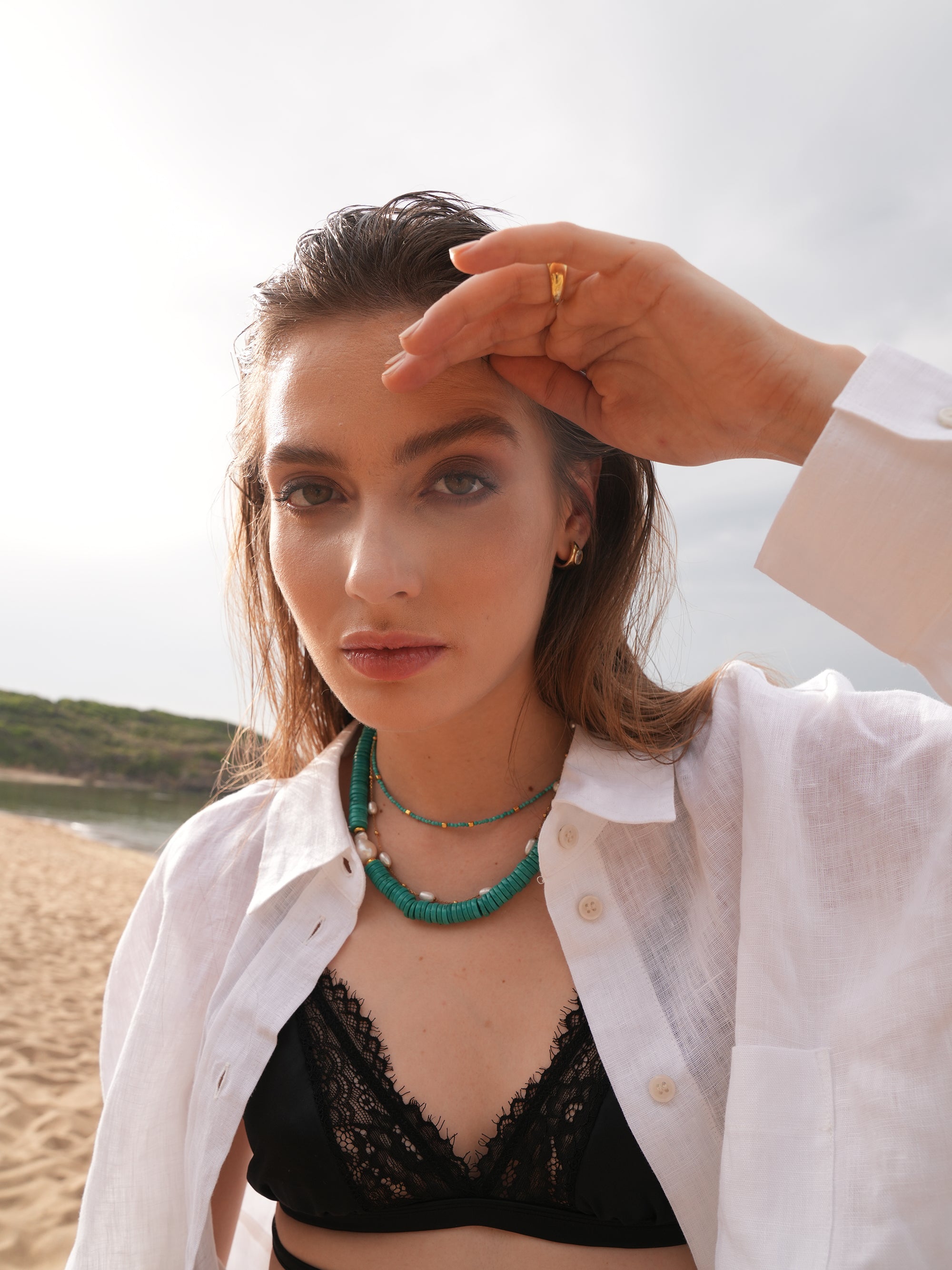 Lana Turquoise Small Bead Necklace