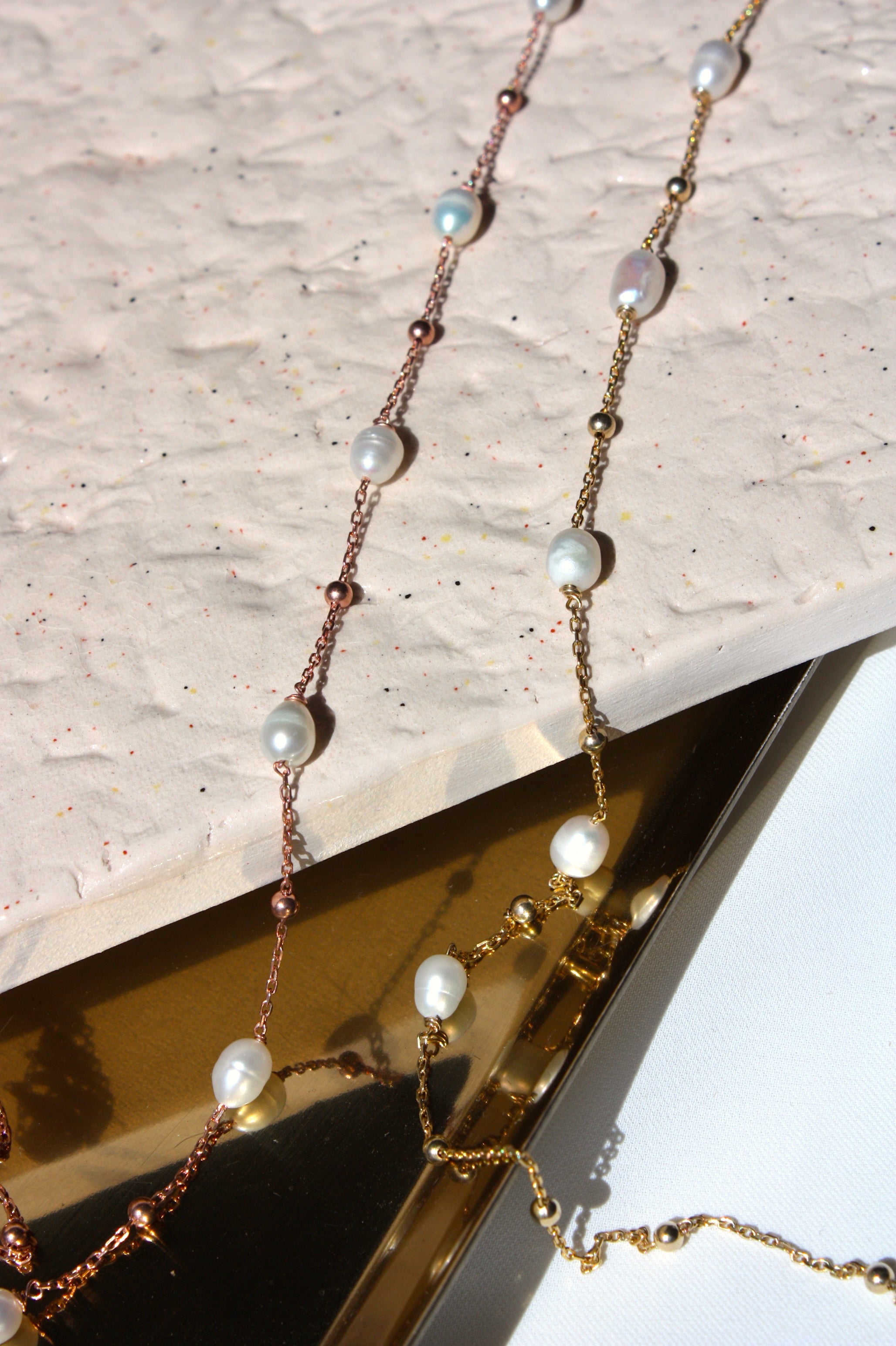 Mella Chain Pearl Necklace