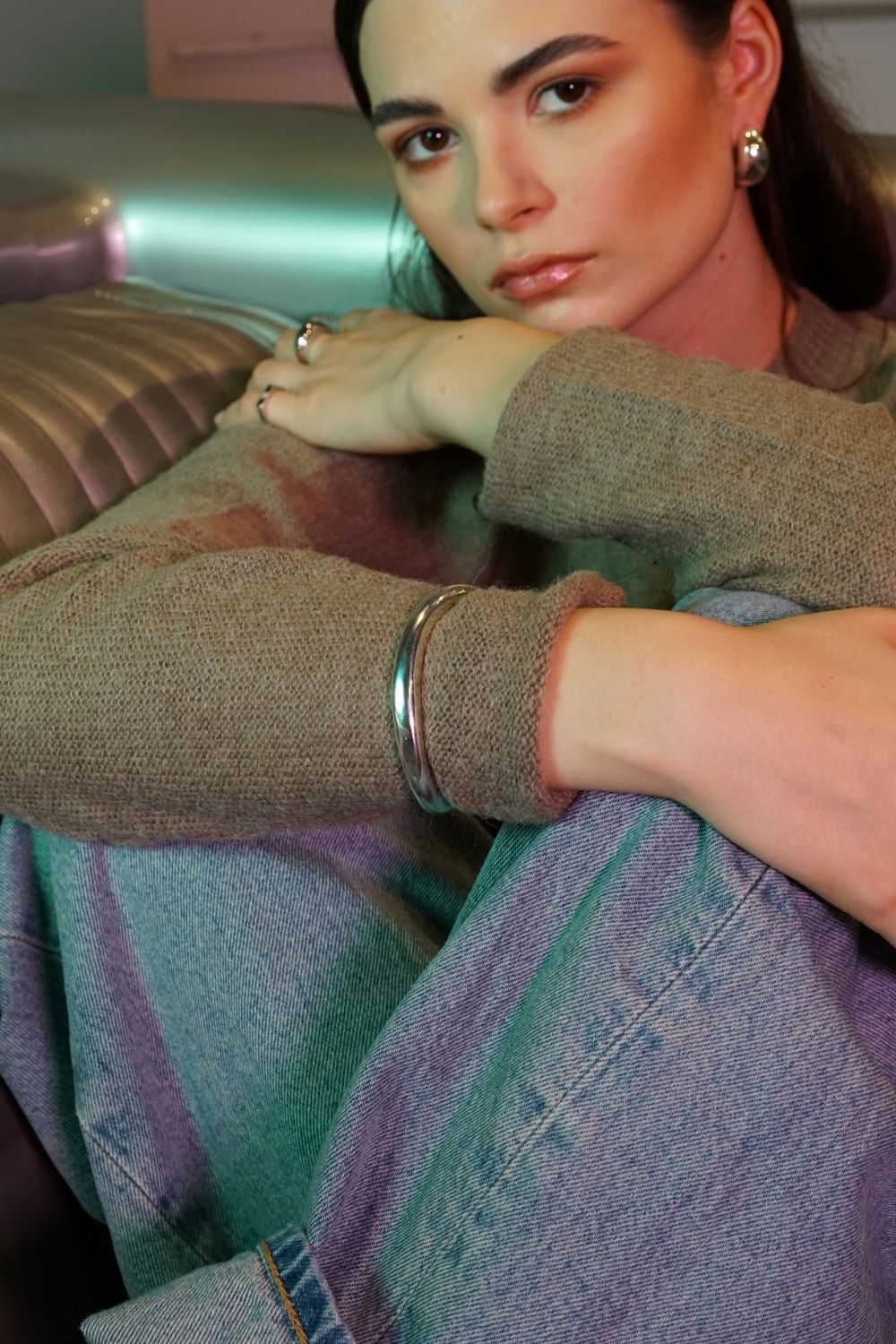Grel Thick Asymmetric Cuff Bracelet