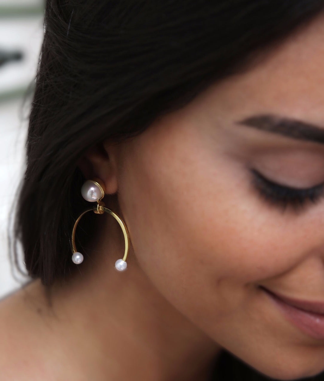 Moon Pearl Earrings
