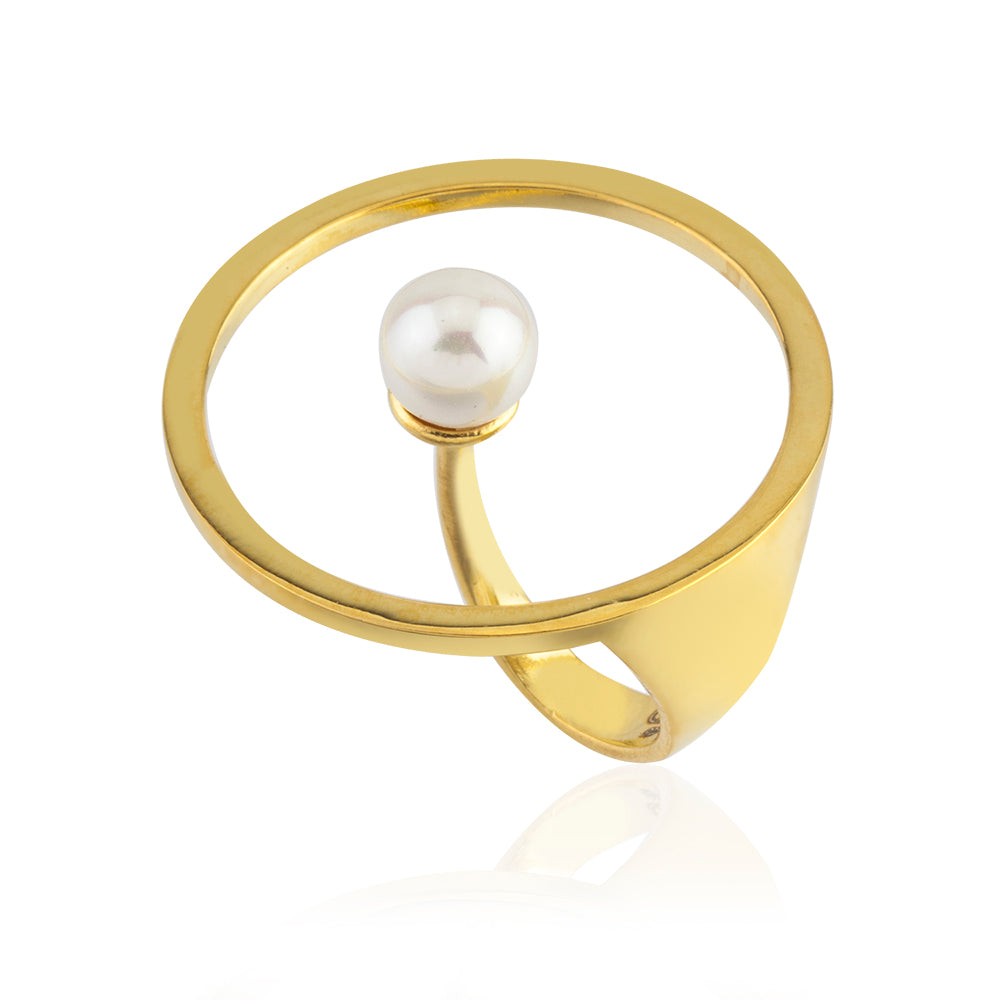 Round Pearl Ring