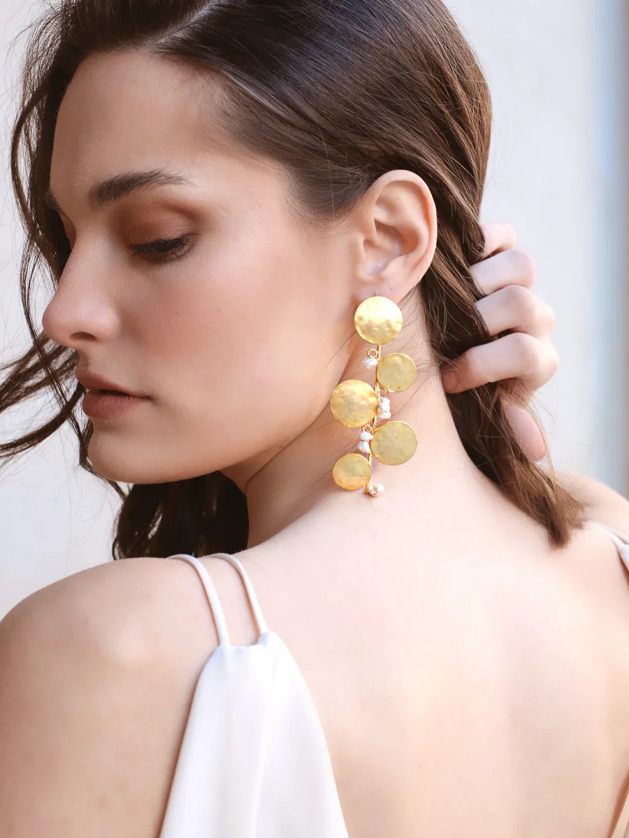Seed Pearl Cluster Earrings