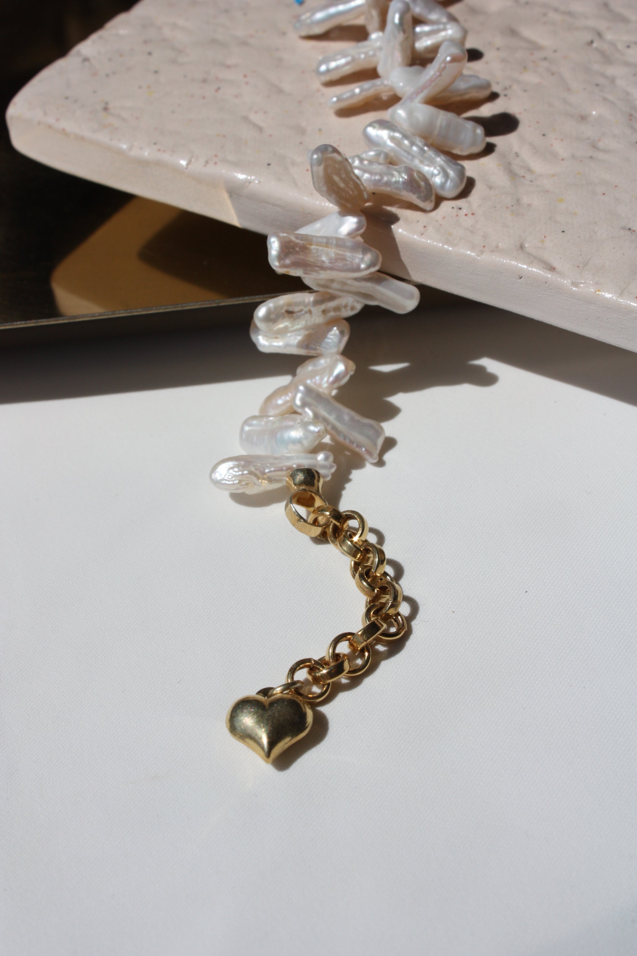 Lav Pearl Chain Bracelet