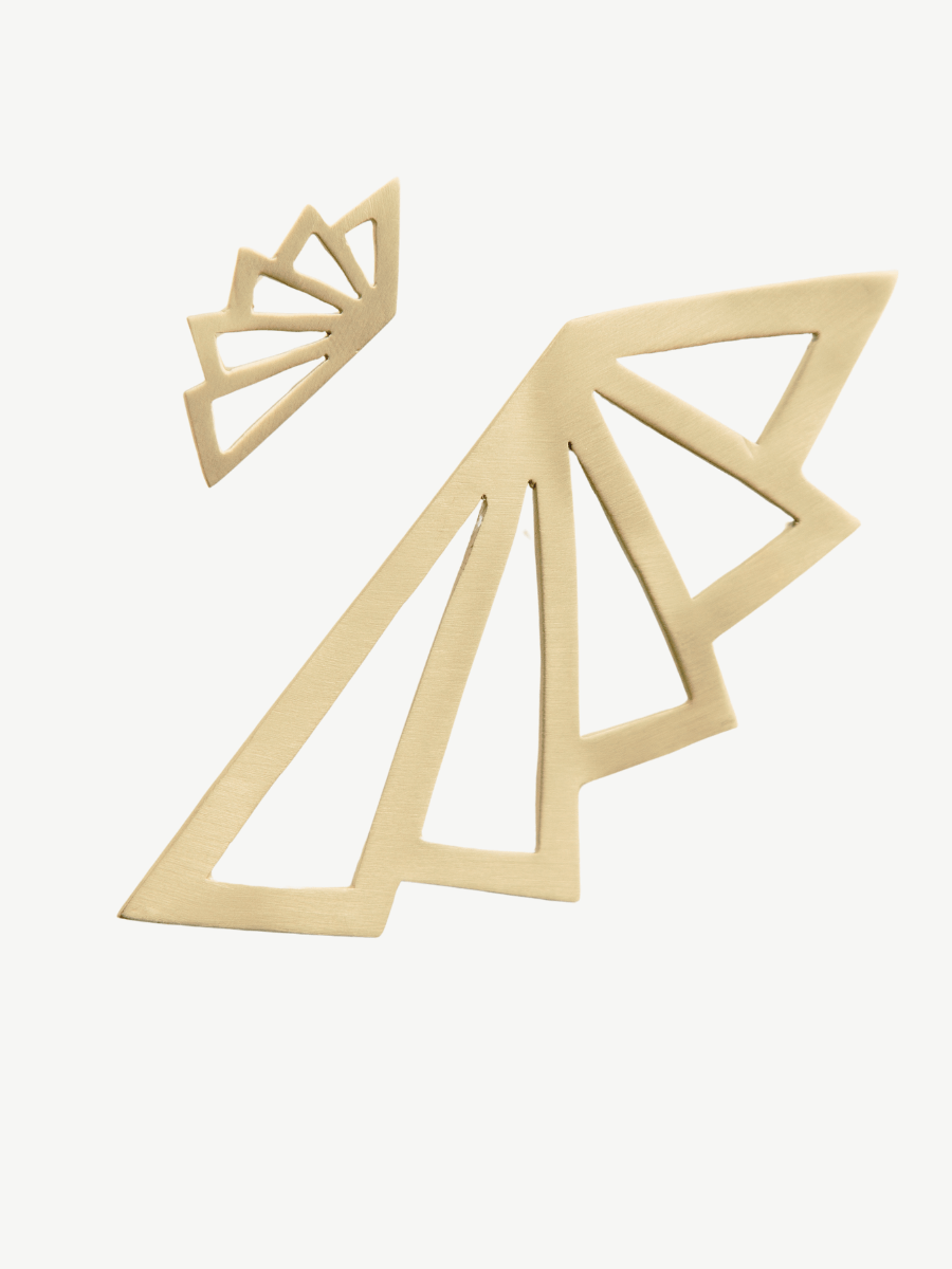 Asymmetrical Triangle Earrings