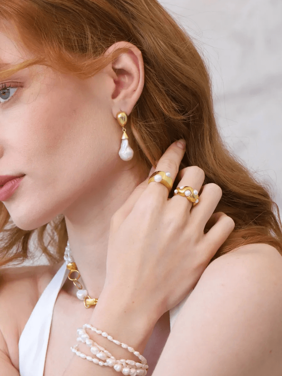 Depi Large Baroque Pearl Earrings