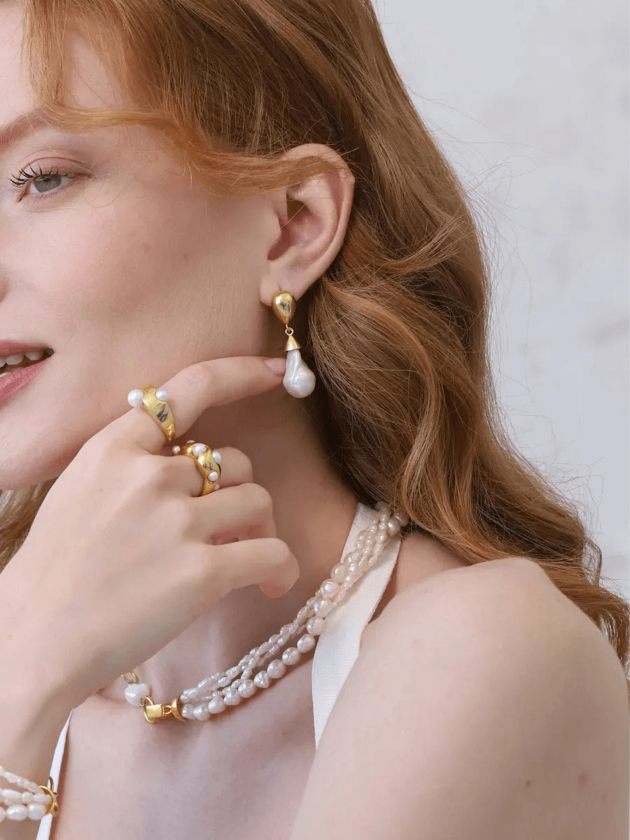 Depi Large Baroque Pearl Earrings