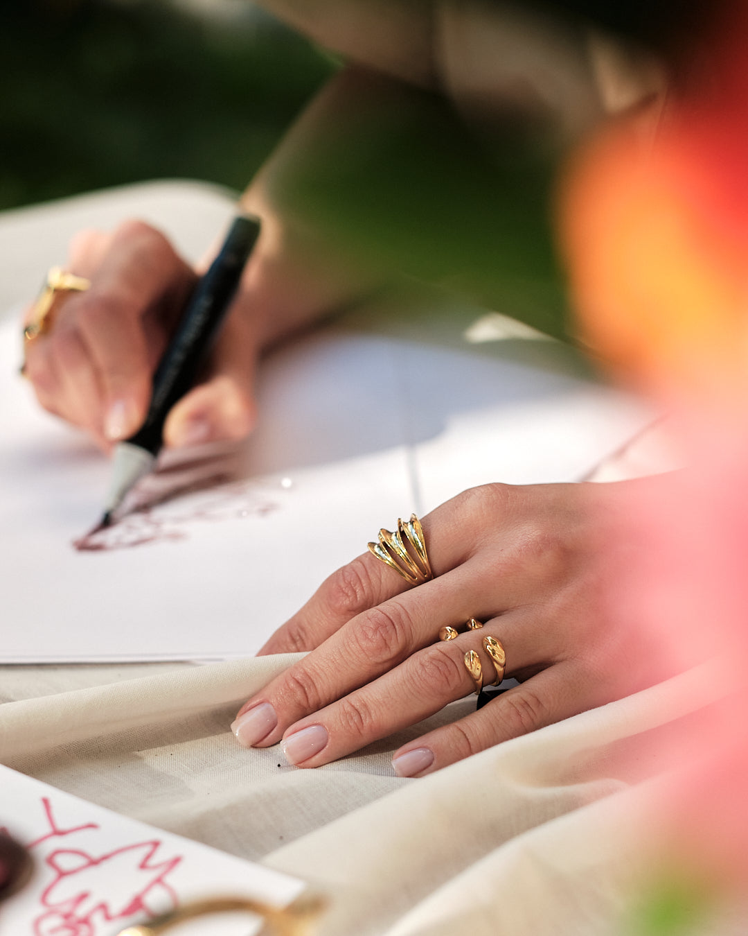 Double Row Asymmetric Ring