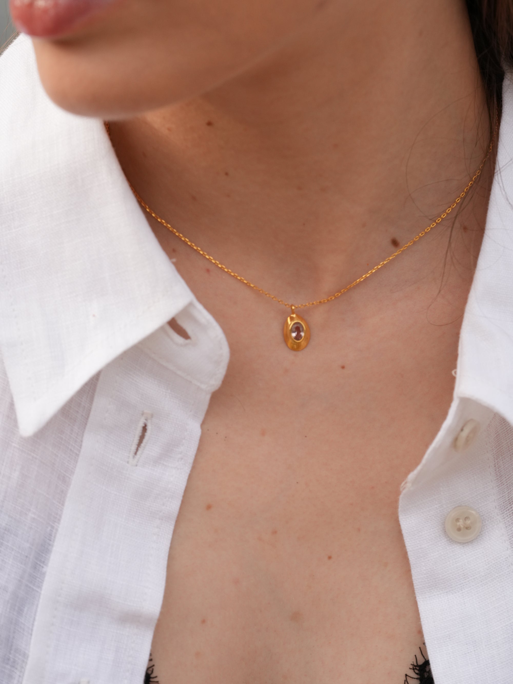 Ella Stone Oval Necklace
