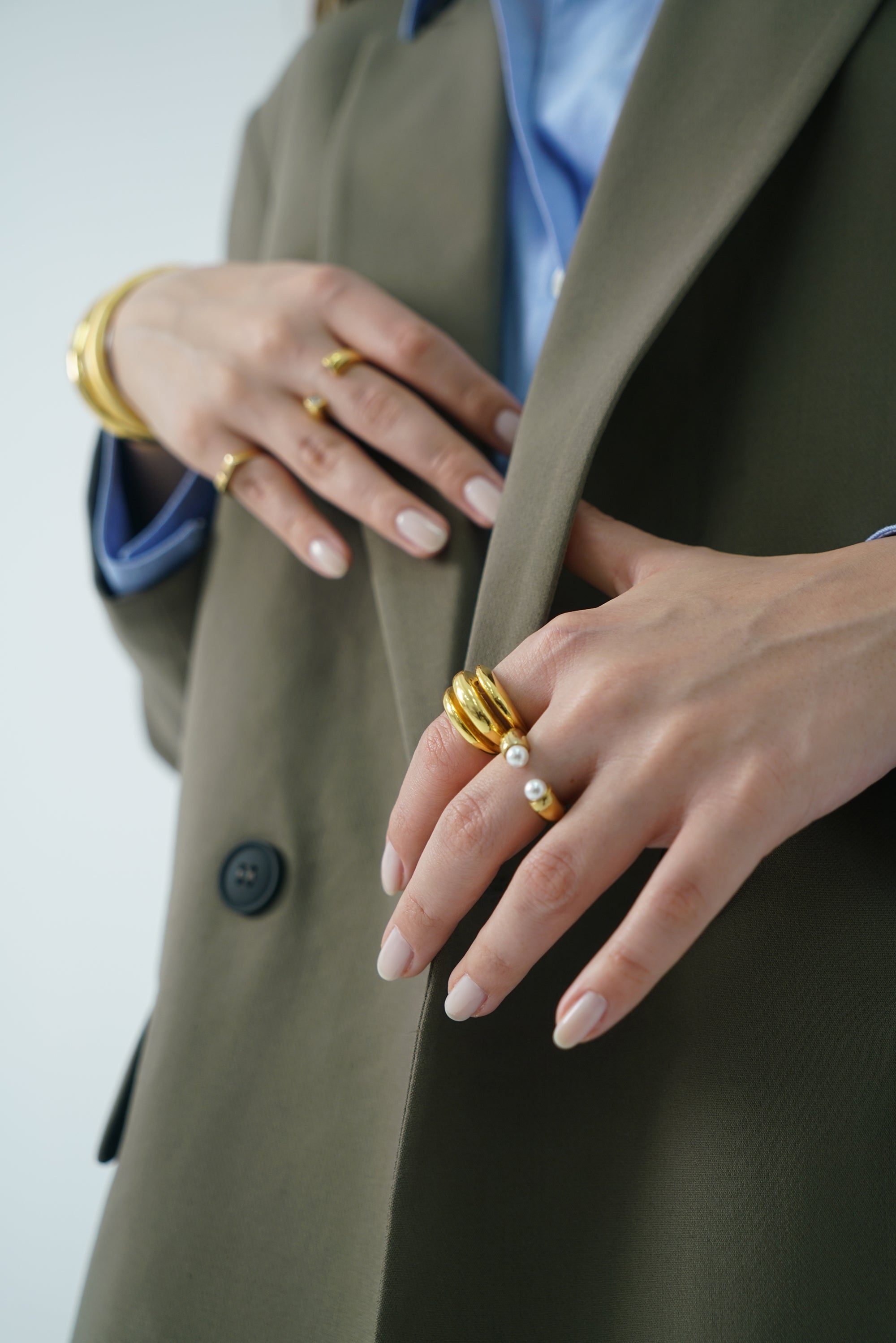Horn Pearl Ring