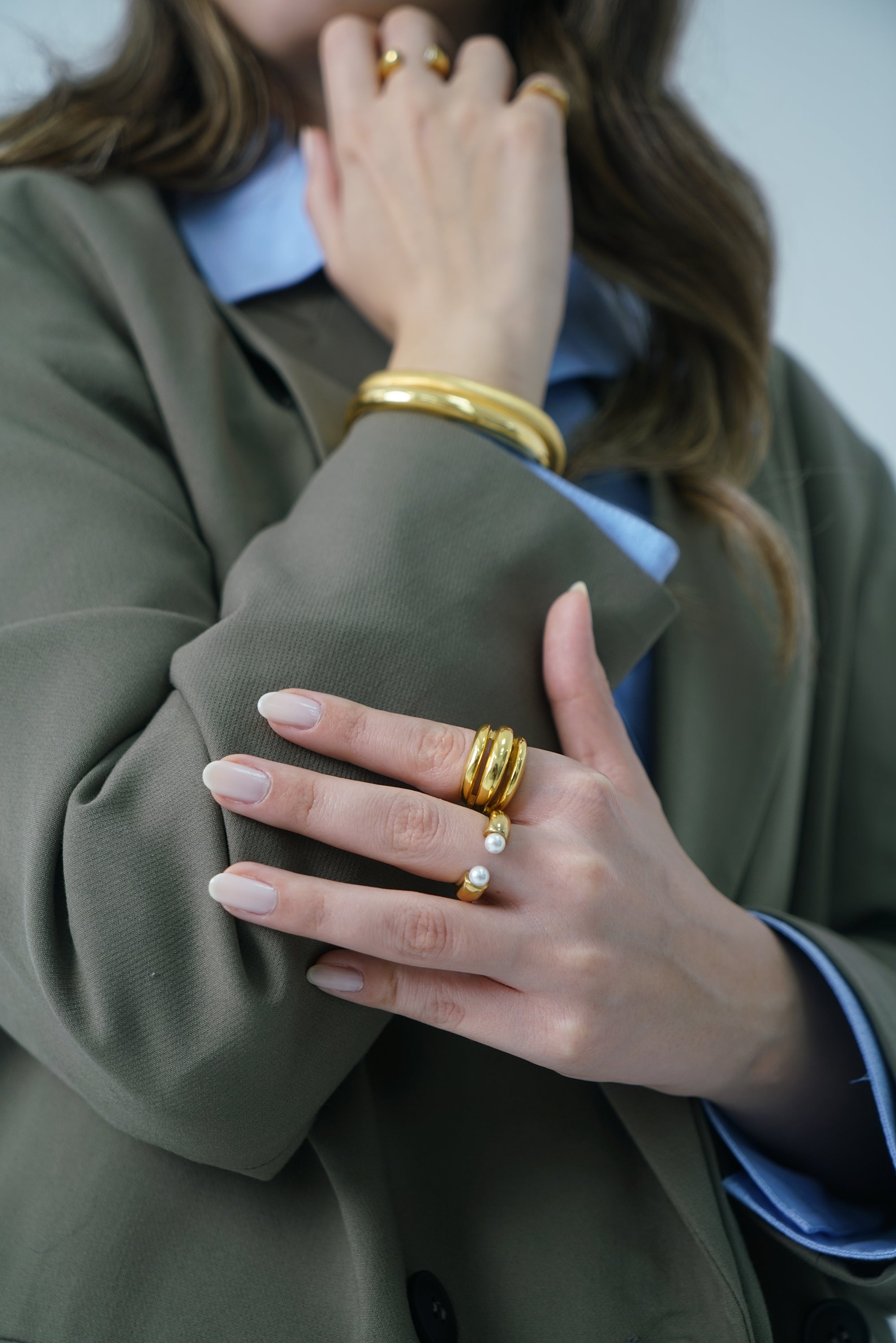 Horn Pearl Ring