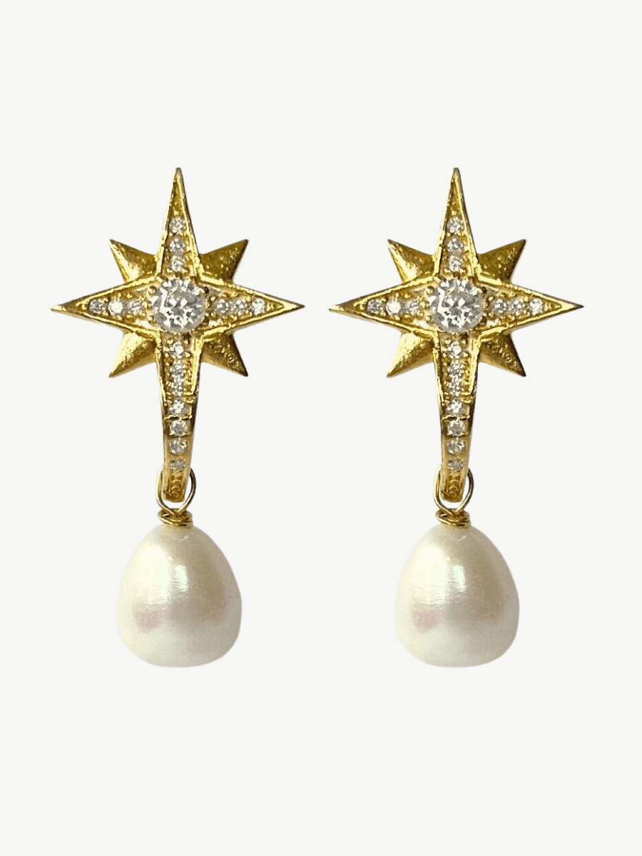 North Star Pearl Earrings