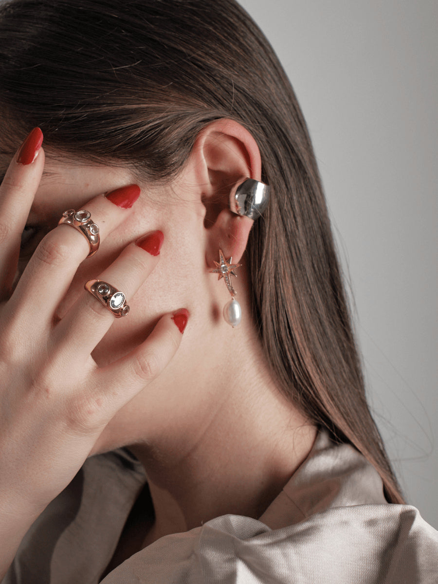 North Star Pearl Earrings
