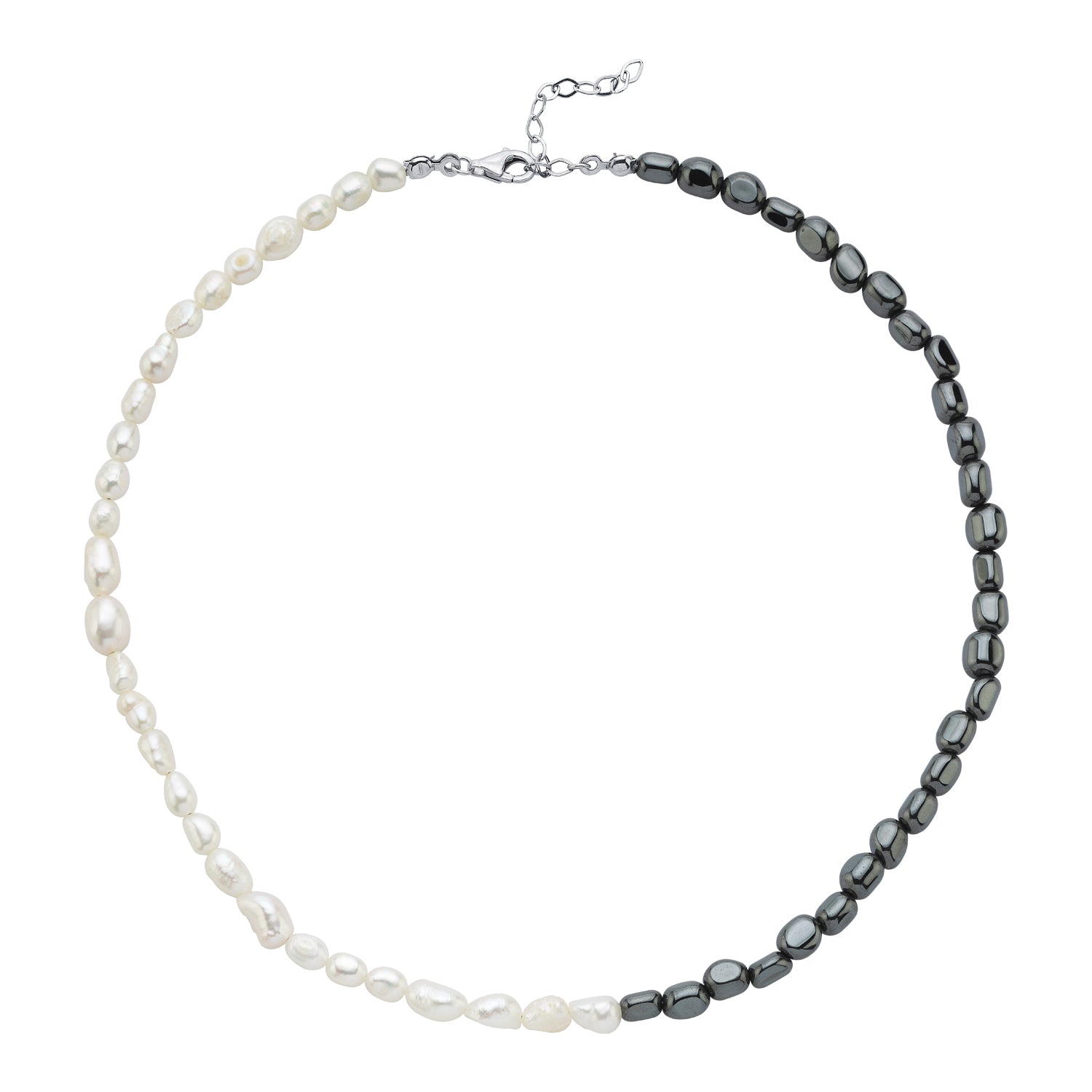 Maori Black White Pearl Necklace