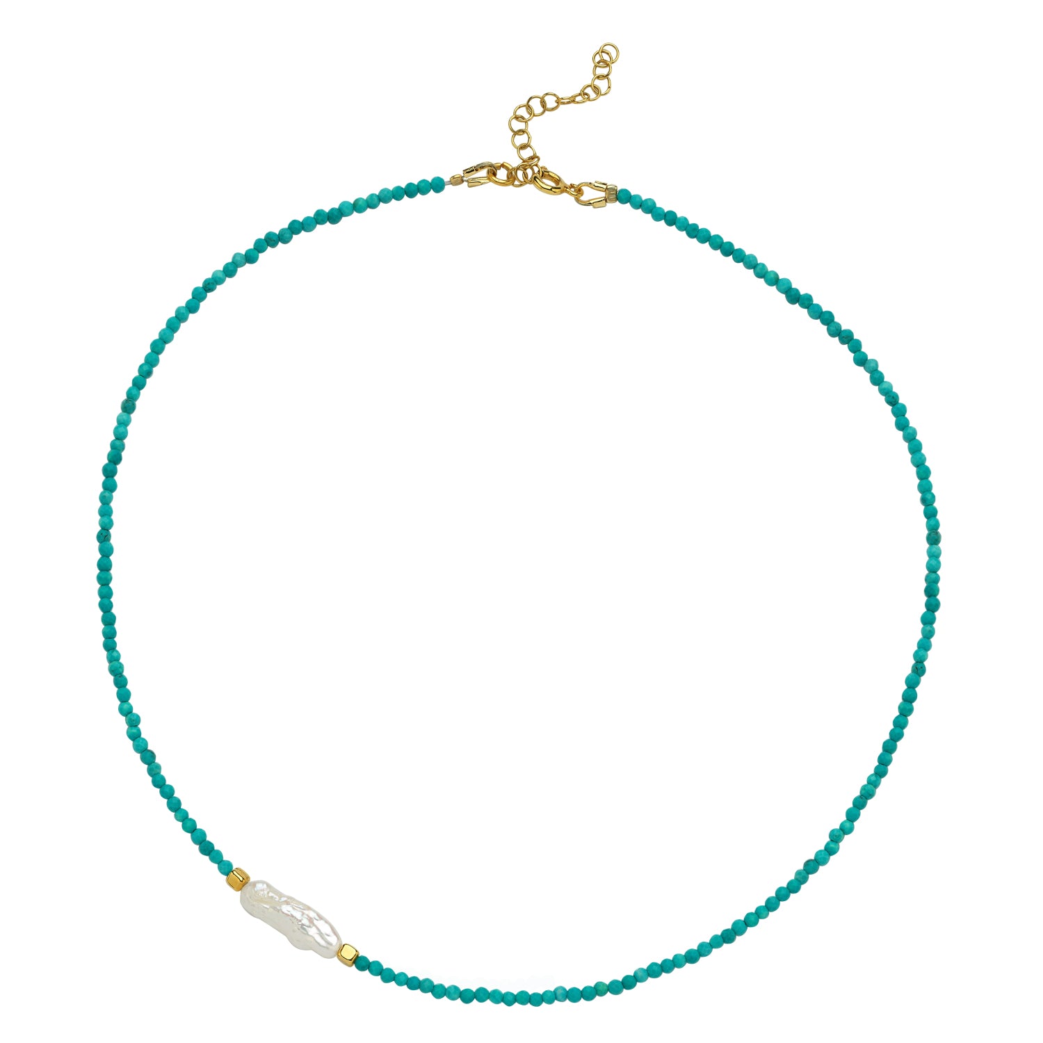 Meg Turquoise Small Pearl Necklace