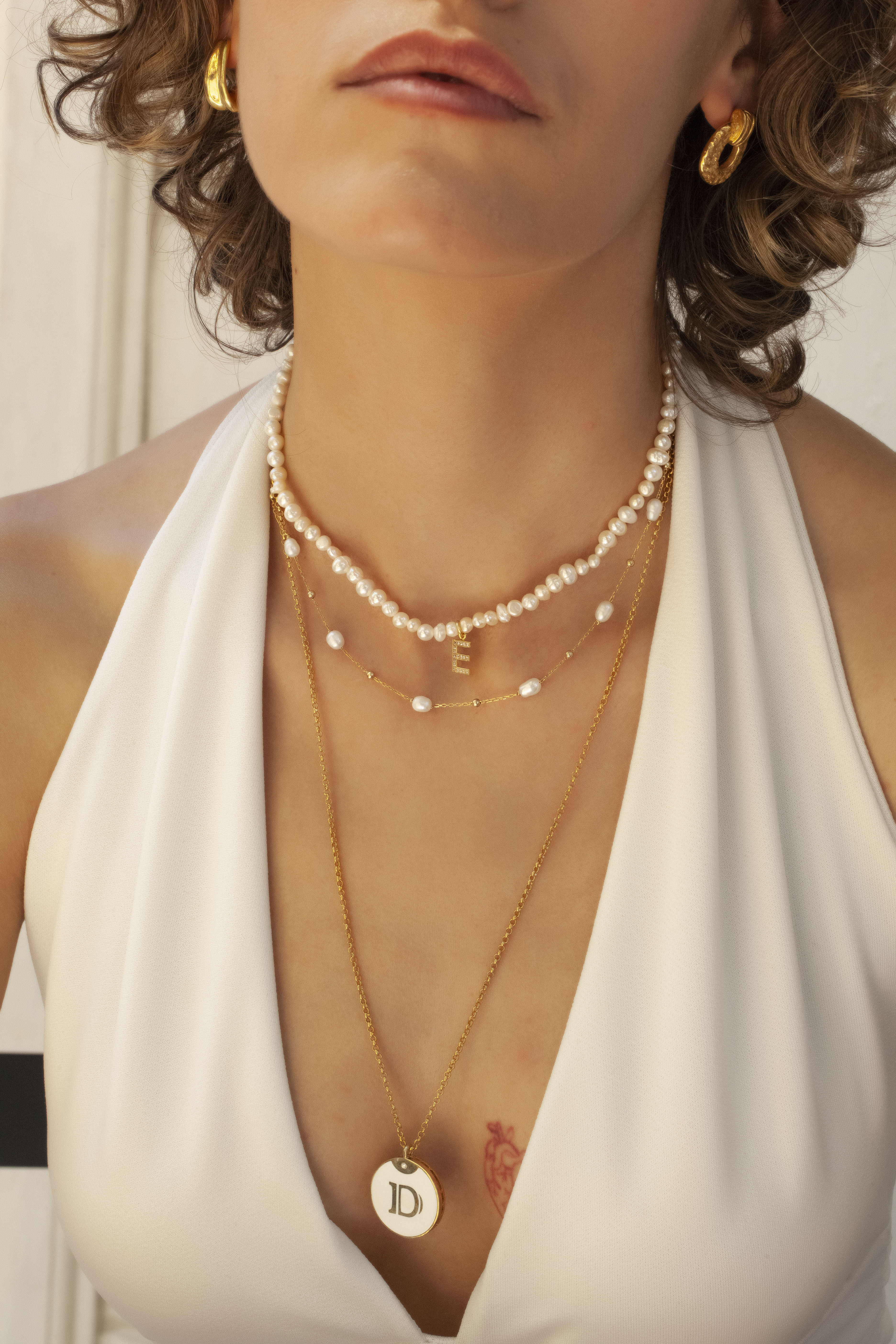 Mella Chain Pearl Necklace