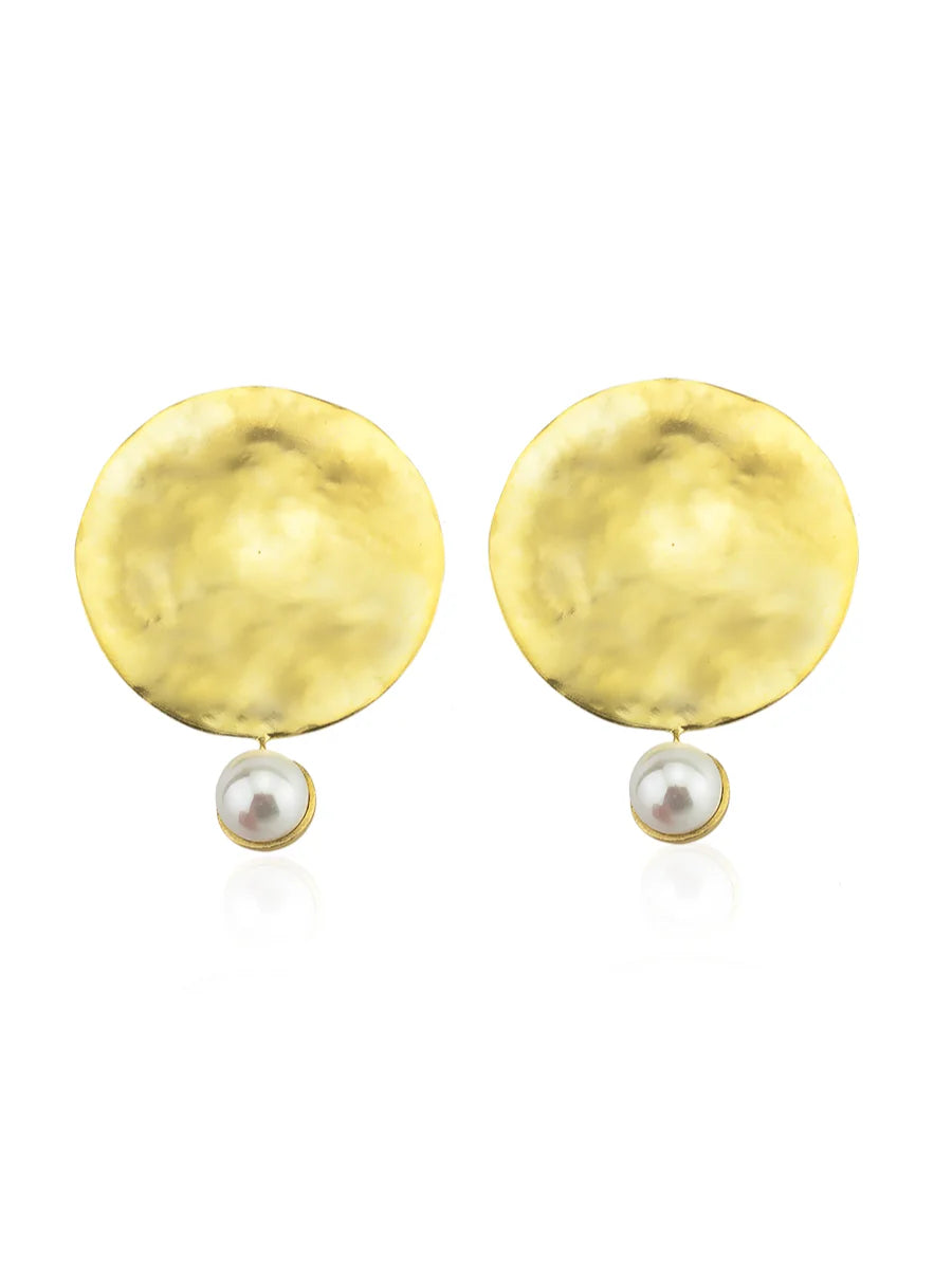 Round Pearl Earrings