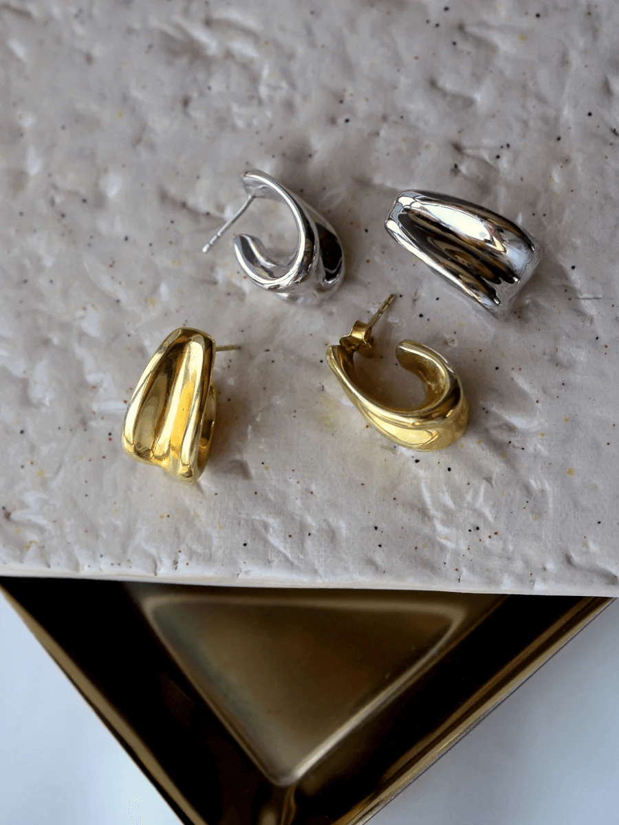 Erica Amorphous Hoop Earrings