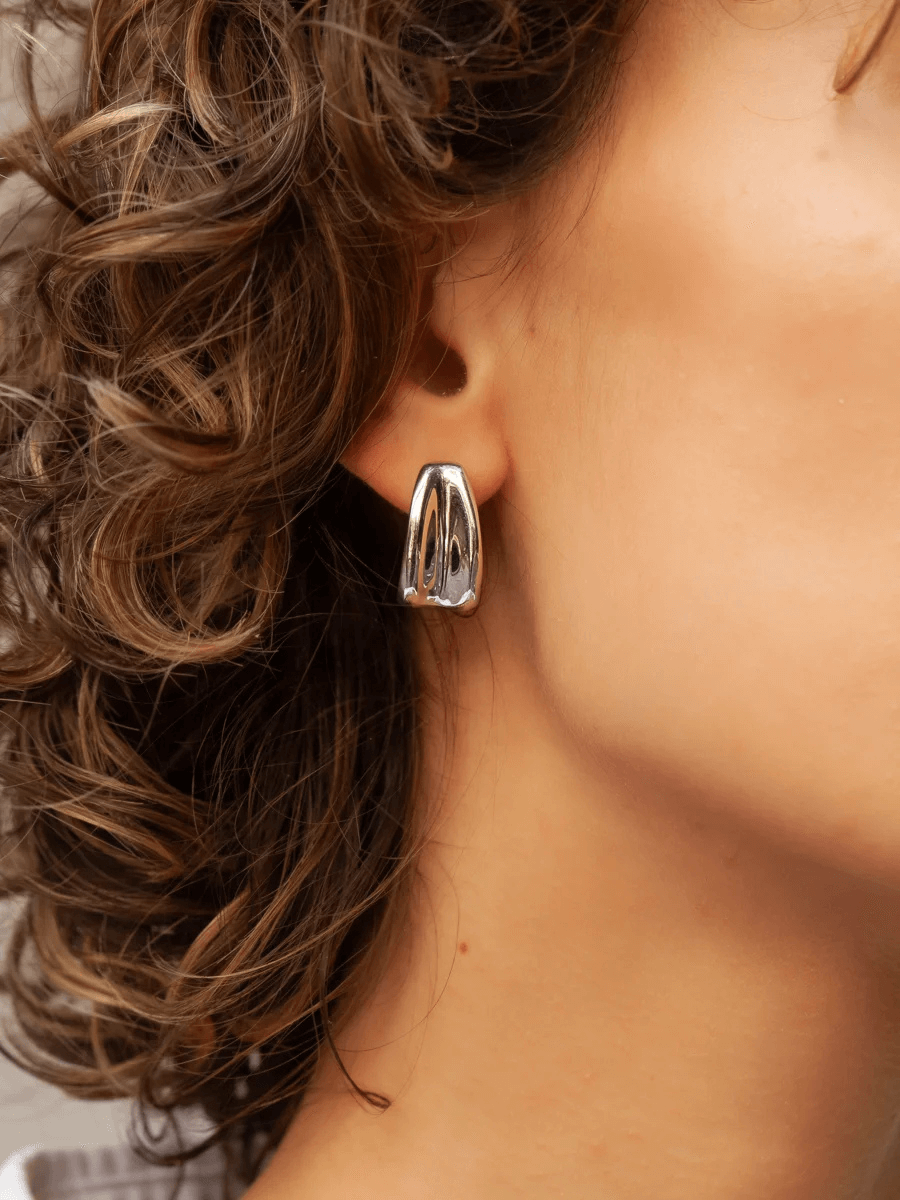 Erica Amorphous Hoop Earrings