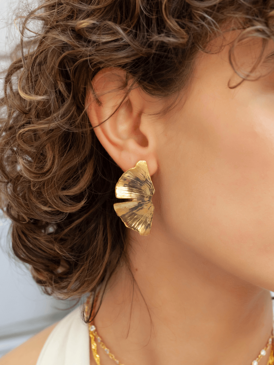 Leta Large Leaf Earrings