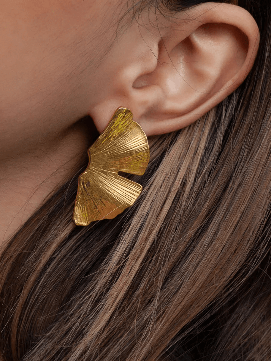Leta Large Leaf Earrings