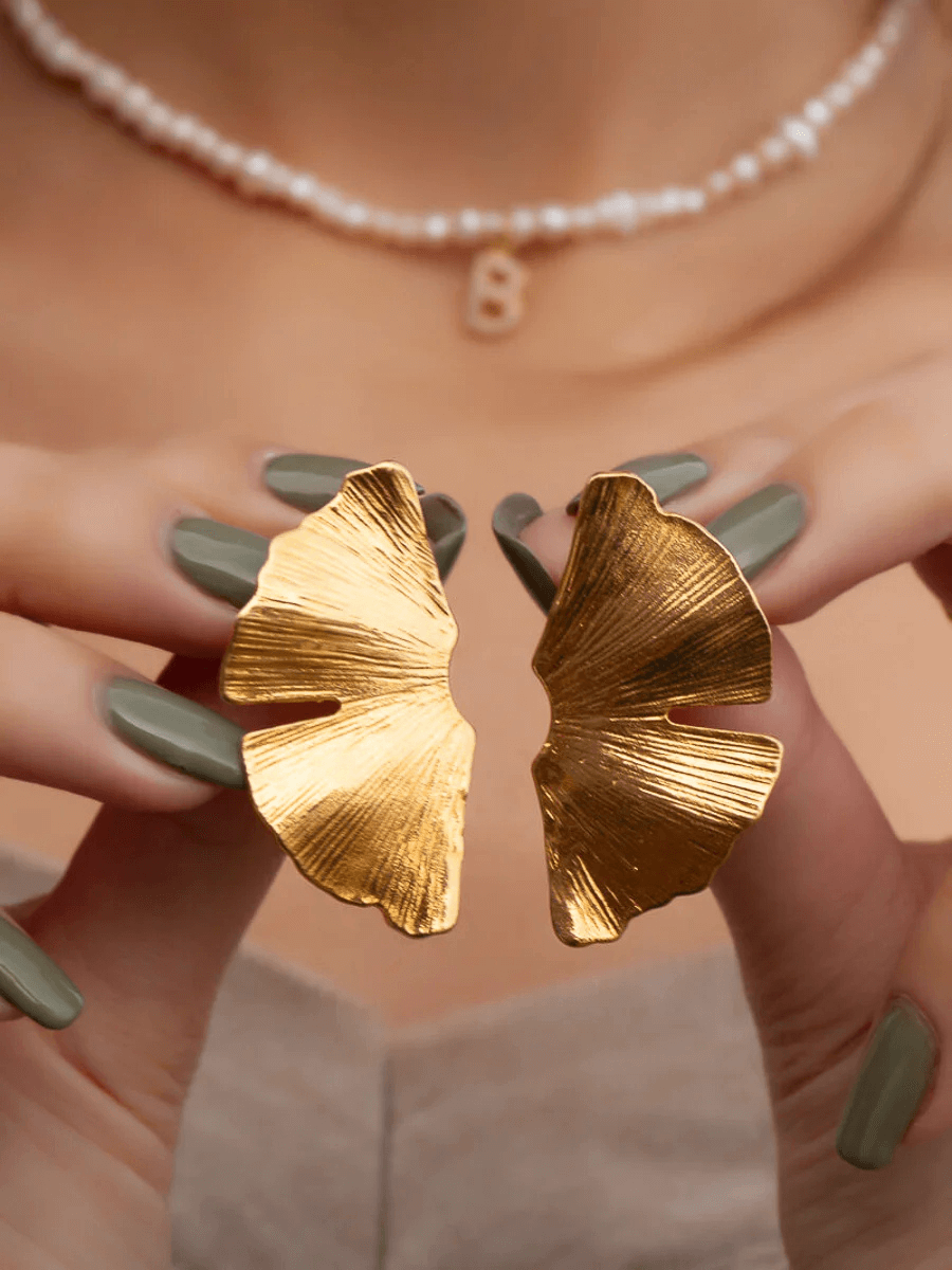 Leta Large Leaf Earrings