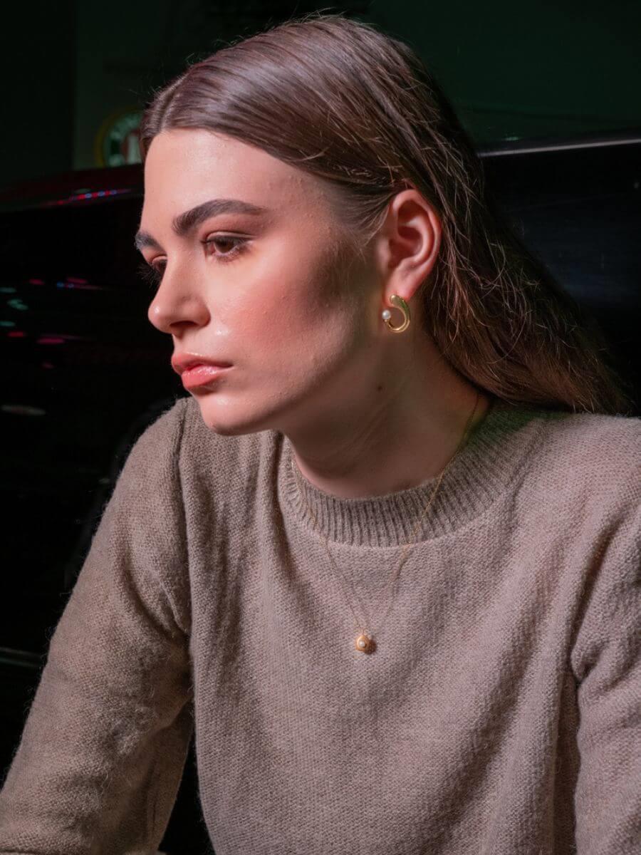 Meya Spiral Hoop Earrings